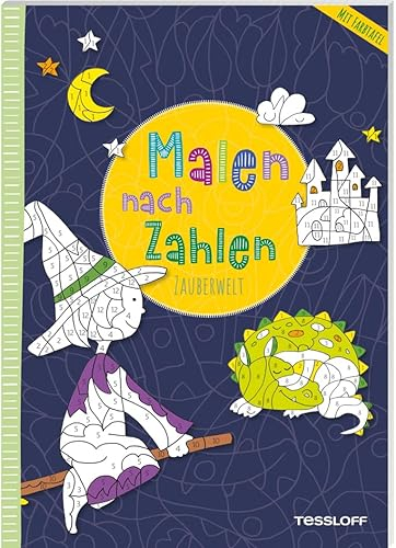 Malen nach Zahlen. Zauberwelt | Mit ausklappbarer Farbtafel | 24 fantastische Motive | Für Kinder ab 8 Jahren: Mit ausklappbarer Farbtafel (Malbücher und -blöcke)