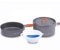 Fire-Maple Aluminium Camping Kochgeschirr Set - Braten/Kochen/Erhitzen - Camping Topf & Pfanne - Harteloxiert & Schadstofffrei - Grey