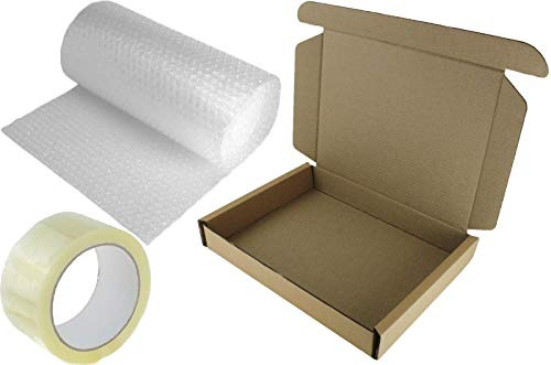 1x Laptop Shipping Postal Box 47x31x6cm Strong Safe + 3m Bubble WRAP + Packing Tape