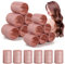 xnicx 18 Bigoudis Chauffants en Céramique,Bigoudis Sans Chaleur pour Tous Les Cheveux Courts, Moyens Ou Longs,Rouleaux Cheveux Pour Les Femmes et Les Coiffeurs(60mm,48mm,36mm,Rose)