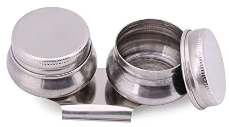 Large Stainless Steel Double Palette Cup for Oil Painting Megilp Turpentine Solvent Container with Lid