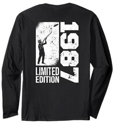 Tontauben Jahrgang 1987 geboren Geburtstag Tontaubenschießen Langarmshirt