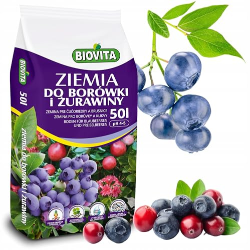 BIOVITA Trädgårdsjord för blåbär och tranbär – 50 l, sur, pH 4–5