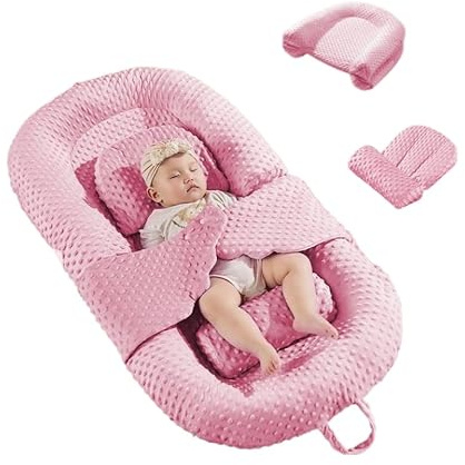IAFENGE Grand coussin d'allaitement, coussin de soutien d'alimentation pour bébé, oreiller de bébé pour dormir pour nouveau-né, lit ergonomique au lit, essentiel pour biberon et allaitement, housse de