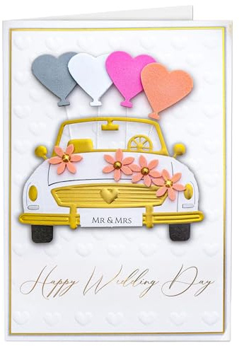 Joli Coon Signature 3D Wedding Card – Premium 3D Wedding Card with FinePaper Envelope and seal sticker
