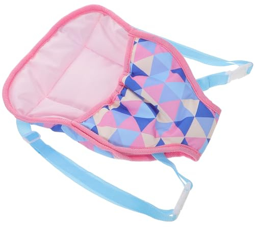 JUMPLAWN Portabebés para Muñecas Transpirable Ajustable 18 Pulgadas Color Triángulo Niña Accesorio para Paseos Portabilidad Plegable