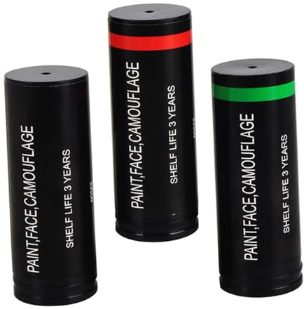 STOBAZA Lot de 3 Peintures de Camouflage Visage Camouflage Extérieur Militaire à L'Huile en Trois Couleurs Léger et Portable pour Activités en Plein Air