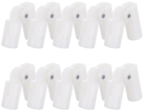 OSALADI Connettore per Giunto a Gomito Bianco in Plastica per Telaio Vasca da Bagno Pieghevole Set 10 Pezzi Supporto per Raccordi Tubi a L Accessori per Riparazione Box Doccia e