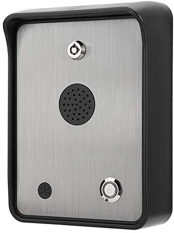 Qudinip GSM Audio Intercom, Dubbel Reläutgång Regntät Vattentät Låsdesign, med Panel i Rostfritt Stål, för Enhusdörr och Portöppnare åtkomstkontroll