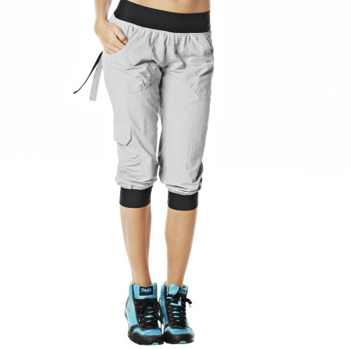 Zumba Fitness Hose Ultimate Orbit Cargo Capri - Mono de esquí para Mujer, Color Gris, Talla L