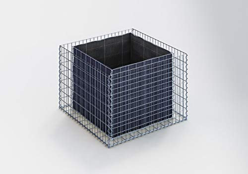 GABIONA - Gabionen Hochbeet LxHxB: 100x70x100 cm - Eckiger Steinkorb als Pflanzkübel für den Garten - Maschenweite 5x10 cm