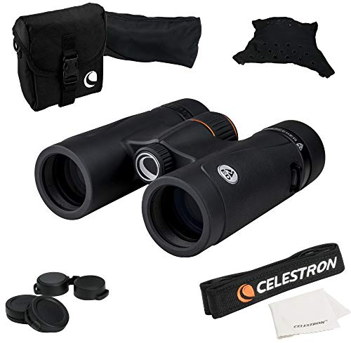Celestron 71401 TrailSeeker ED 8 x 32 Roof Prism Binocular, Fully Broadband Multi-Coated Lens, BaK-4 Prism Glass - Black