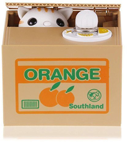 Pinkgarden Karikatur Katze Spardose für Kinder, Elektronische Automatisch Stehlende Münzbox mit Ton für Kinder Mädchen Spielzeug Geburtstag Geschenk