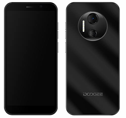 DOOGEE Android 12 Smartphone ohne Vertrag X97, Helio A22 Quad Core 3GB+16GB, 4200mAh Akku, 8MP Dual Kamera, 6,0'' HD+ Handy, DUAL SIM+SD (3 Kartensteckplatz),Type-C GPS Gesichts Entsperrung Schwarz