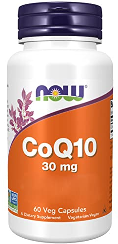 Now Foods, CoQ10 (Coenzym Q10), 30mg, hochdosiert, 60 vegane Kapseln, Laborgeprüft, Glutenfrei, Vegetarisch, Sojafrei, ohne Gentechnik