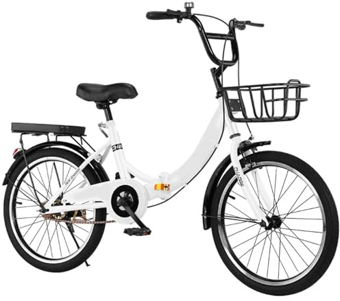 Hopfällbar cykel för vuxna, fällbar cykel av kolstål, camping, låg vikt, justerbar höjd, för män kvinnor