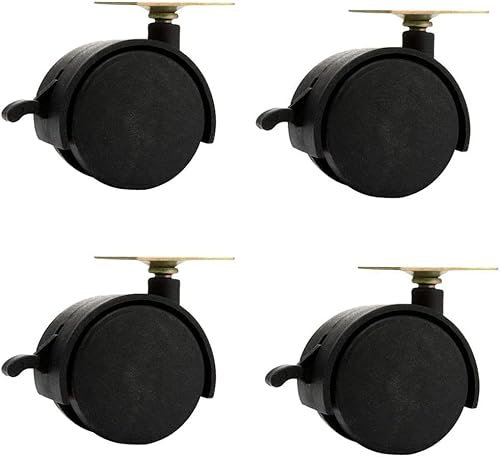 SDGBCXD, Rotella for impieghi gravosi, set di 4 ruote for mobili in nylon da 2 pollici, rotella for sedia da ufficio, doppia ruota girevole for impieghi gravosi, carico 100 kg, sostituzione for lettin