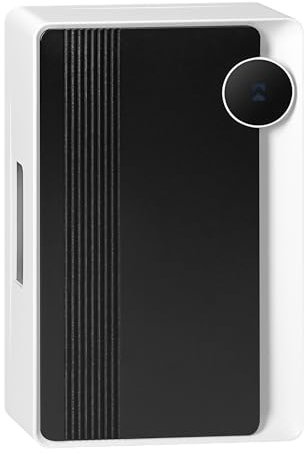 Miratic Campanello Casa Interno 80dB Cablato Bitonale Elettromeccanico per Installazione 230V per Appartamenti Case Uffici IP20 (bianco - nero)