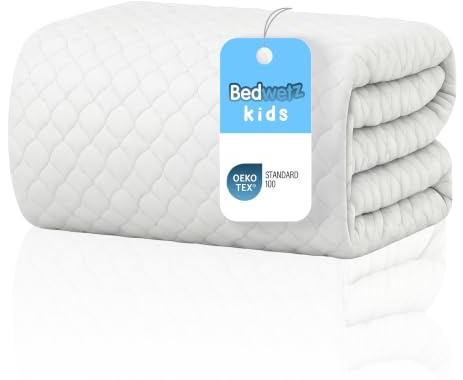 Bedwetz Tappetino per letto in bambù biologico, lavabile, 100% impermeabile, per letti singoli e bambini, tappetino antiscivolo riutilizzabile per incontinenza, facile da cambiare di notte