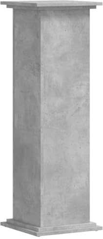 Colonne Décorative pour Plantes, Support de Plantes/de Pot de Fleurs, Support de/Tabouret de/Colonne de/Table de Fleurs, Table de Commande, Matériau en Bois (béton Gris (33x33x100cm)