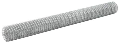 Malla de alambre de acero galvanizado, 10 x 1,5 m, plateado, ancho de malla de 19 x 19 mm, valla de alambre resistente para jardín, aviario, recinto de animales, protección de plantas y árboles