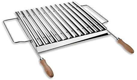 Deos-grill Bio-Grillrost Edelstahl mit Verstellbarer Breite 50–70x42cm aus Europäischem Edelstahl, Bio Grillrost Verstellbar