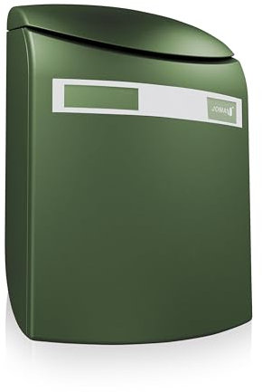 JOMA - Buzón Exterior Arco - Construido en plastico ABS Alta Resistencia - Apto para Exteriores - Gran estanqueidad al Agua - Tapa Superior - Diseño Moderno - Cerradura con 2 Llaves (Verde)
