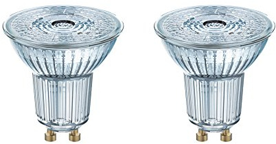 OSRAM LED Base PAR16 / LED-Reflektorlampe mit GU10-Sockel/Nicht Dimmbar/Ersetzt 50 Watt / 36° Ausstrahlungswinkel/Warmweiß - 2700 Kelvin / 2er-Pack