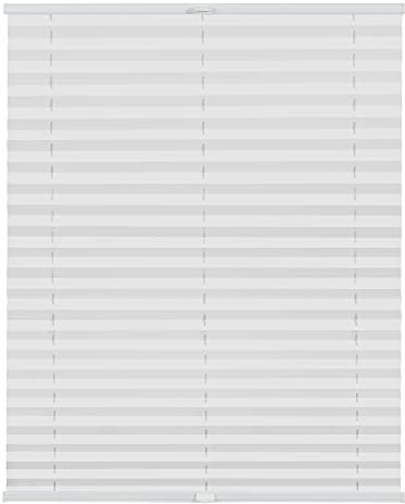 Lichtblick Plissee Klemmfix nach Maß, ohne Bohren, verspannt, lichtdurchlässig, Blickdicht, Made in Germany - Weiß 45 cm x 210 cm (B x L)