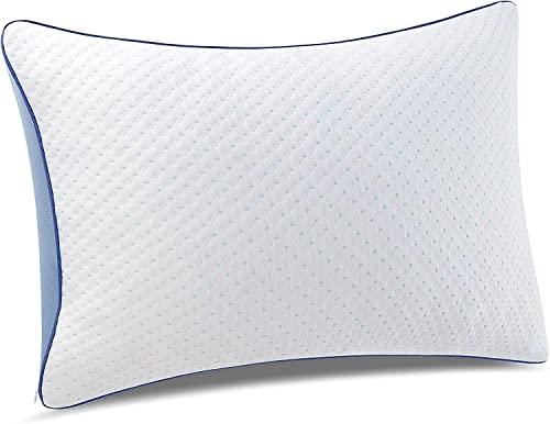 pillowLY Orthopädisches Nackenstützkissenmit Memory Foam -ideal bei Rückenschmerzen zur Unterstützung der HWS, 2-Zonen (weich und hart), Kissen für Bauch-, Rücken- und Seitenschläfer