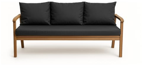 Bankauflage für Gartenbank- Polsterauflage für & Hollywoodschaukel-Gartenschaukel Kissen-hollywoodschaukel Kissen-bankkissen Outdoor (150 x 50 x 50 cm, Anthrazit)