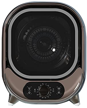 Mini secadora de ropa eléctrica portátil, capacidad de carga frontal, secadora de ropa compacta con tina de acero inoxidable, secadora de ropa eléctrica de 500 W, para apartamento, dormitorio brown