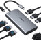 USB C Docking Station 2 HDMI, 8 in 1 Dockingstation Laptop Multi Monitore Hub Adapter mit Dual 4K @60hz HDMI, Displayport/DP, VGA, 100W PD, 3 USB 2.0, USB C HUB 2 hdmi für Dell HP Lenovo