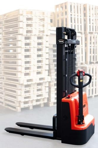 Schefer Elektrischer Hochhubwagen Hubhöhe 3 m Tragkraft 1500 kg Orange Hochhubwagen