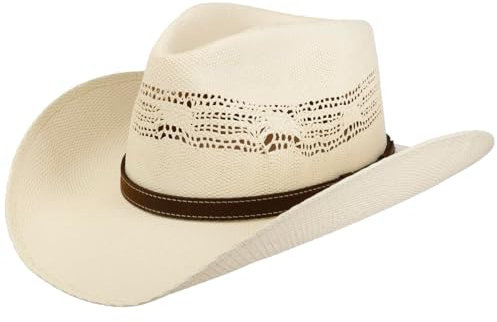 CHAPEAUSHOP Western Vented Toyo chapeau bande en cuir Unisexe Printemps Ete
