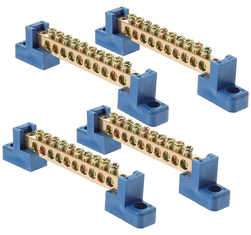 BUGUUYO Regletas De Terminales Para Automóvil 4 Barras Colectoras Bloque De Terminales De Distribución 10 Orificios