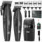 VGR 640 S3 3 IN 1 Haarschneidemaschine für Herren, Profi Haarschneider Haartrimmer und Folienrasierer Set, Kabellose Friseur Set mit LED-Anzeige für den Friseur- und Heimgebrauch, Schwarz