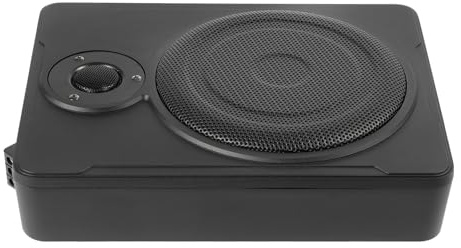 Bdneygtyr Subwoofer activo de 8 pulgadas para coche, 600 W, subwoofer plano con amplificador, caja de graves para coche con mando a distancia, fácil instalación para todos los vehículos de 12 V, color