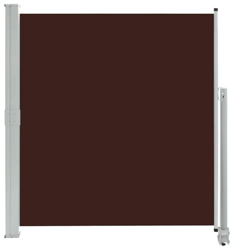 Gecheer Tenda da sole laterale retrattile, privacy protezione vento sole poliestere resistente UV base ferro chiusura automatica, 140x300cm, per patio balcone terrazza