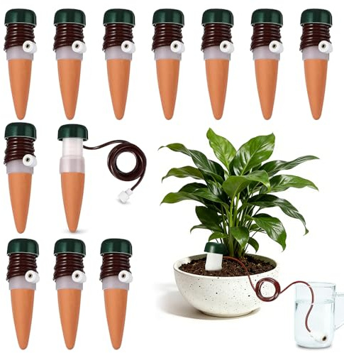 Vattendispenser för växter, 12 stycken bevattningskulor för inomhusväxter, självbevattning, växtbevattning inomhus, automatiskt system för inomhusbruk och balkong, Perfekt för semester och längre