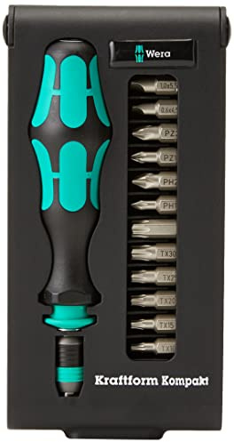 Wera Kraftform Kompakt 50, Bit-Handhalter mit Bit-Sortiment, 14-teilig, 05056656001