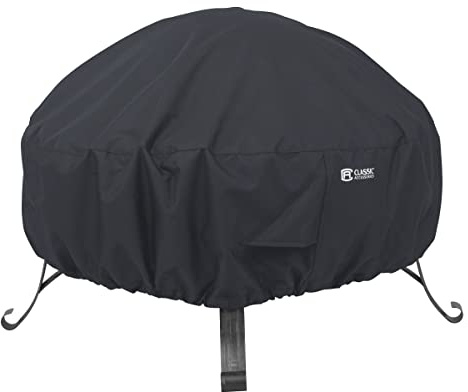 Classic Accessories 55-553-010401-00 Round Fire Pit Cover, Black, 36-Inch