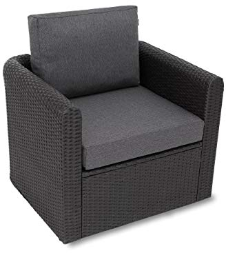 Bjird Gartenkissen Sitzauflage auf Gartenmöbel, Rattan, Gartenpolster Polsterauflagen auf Rataanmöbel,Kissen für Rattansessel - Schwarz - 60x550x8 cm