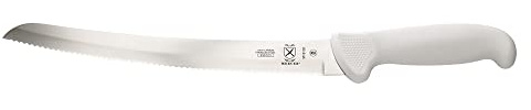 Mercer Culinary Ultimate White 10 Curved Wavy Edge Bread Knife, White