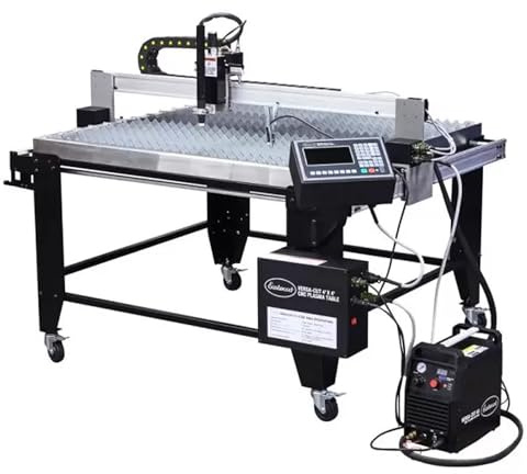 Eastwood Versa-Cut 4'X4' CNC Plasma Table With CNC Cut 40A Plasma Cutter Machine with Cutting Torch | All-in-One Professional Dual Voltage Metal Precision Cutting and Sheet Fabrication Equipment Set
