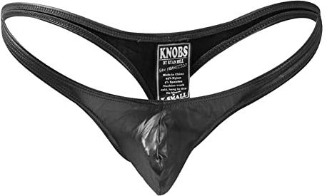 Pantalon en latex pour homme - Ultra fin - Sexy - String pour homme - Respirant - Métallique - String en cuir et latex - String pour homme, c-noir, XS