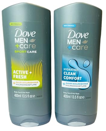 Dove Active fresh & Clean Comfort 3 in 1 Body, Face & Hair Wash 2 x 400ml