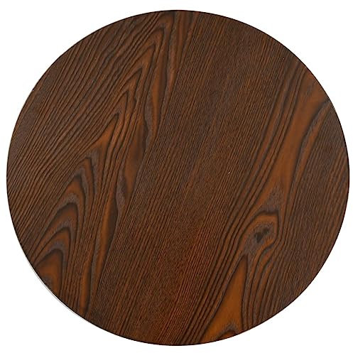 HEFZGDB Bistrotisch Dunkelbraun 40 cm MDF Gartentisch Bartisch Campingtisch Kleiner Tisch für Küche Balkon Speisesaal Garten
