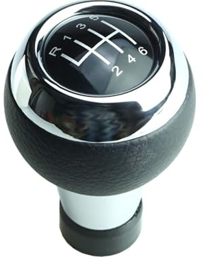 Newtown2700-parts Schaltknauf Schalthebel aus Leder kompatibel/Ersatzteil für Mini Cooper R55 R56 R57 R59 R60 6 Gang Schwarz
