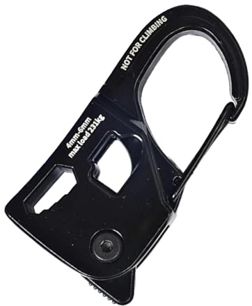 Tenditore Automatico per Corde - Serraggio con Una Mano | Tenditore per Tiranti in Lega di Alluminio Robusta | Campeggio, Escursionismo, Tende da Sole & Vele Ombreggianti, Leggero, Compatto